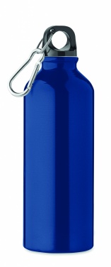 Logo trade promotional item photo of: 500 ml single-walled water bottle made of recycled aluminum with a carabiner