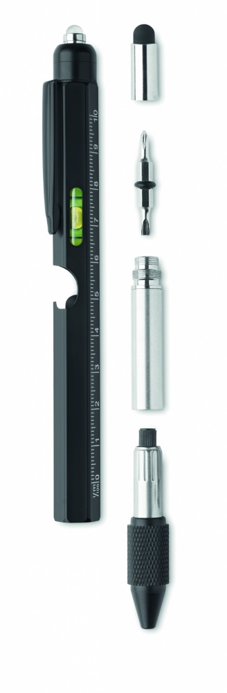 Logotrade corporate gift image of: Spirit level pen with ruler