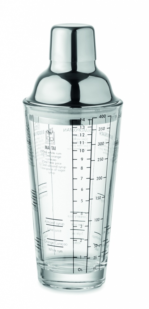 Logo trade promotional giveaways picture of: Glass cocktail shaker 400 ml