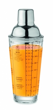 Logotrade promotional item picture of: Glass cocktail shaker 400 ml