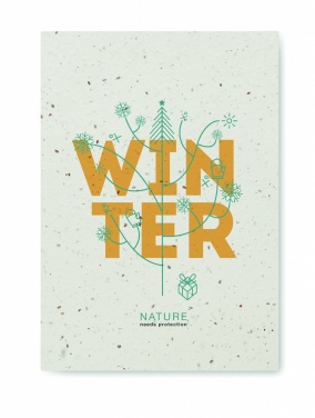 Logo trade advertising products image of: A5 seed paper cover notebook