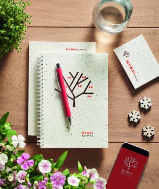 Logo trade advertising products picture of: A5 seed paper cover notebook