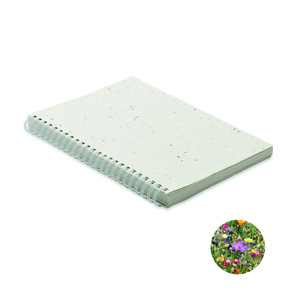 Logotrade promotional merchandise image of: A5 seed paper cover notebook