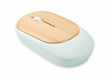 Logo trade promotional merchandise picture of: Wireless mouse in bamboo