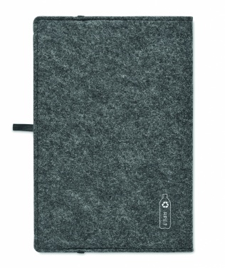 Logo trade promotional merchandise image of: A5 notebook RPET felt