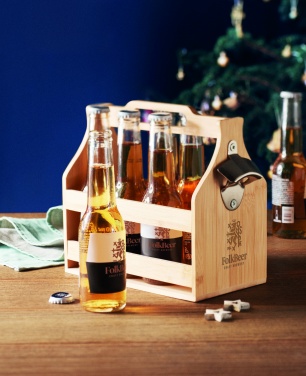 Logotrade corporate gift picture of: 6 beer crate in bamboo