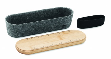 Logo trade promotional giveaway photo of: RPET felt pencil case with lid