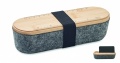 RPET felt pencil case with lid, Wood