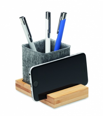 Logotrade business gift image of: RPET felt pen pot phone stand