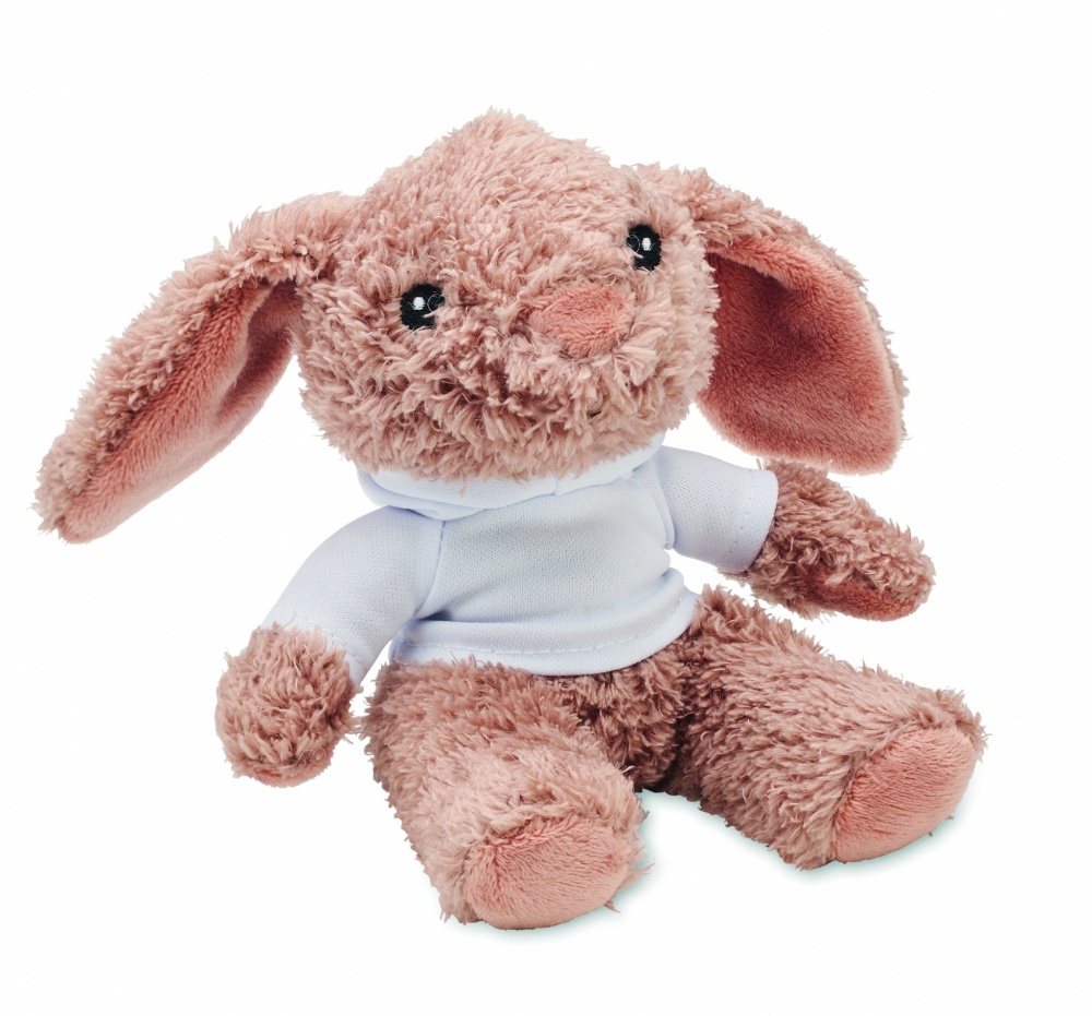 Logo trade promotional products image of: Bunny plush wearing a hoodie