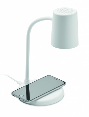 Logo trade advertising products picture of: Wireless charger, lamp speaker