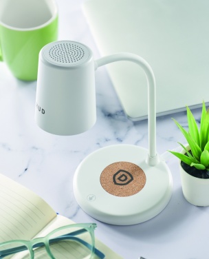 Logo trade promotional merchandise picture of: Wireless charger, lamp speaker