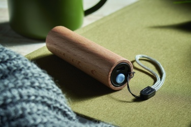 Logo trade corporate gift photo of: Beech wood rechargeable torch