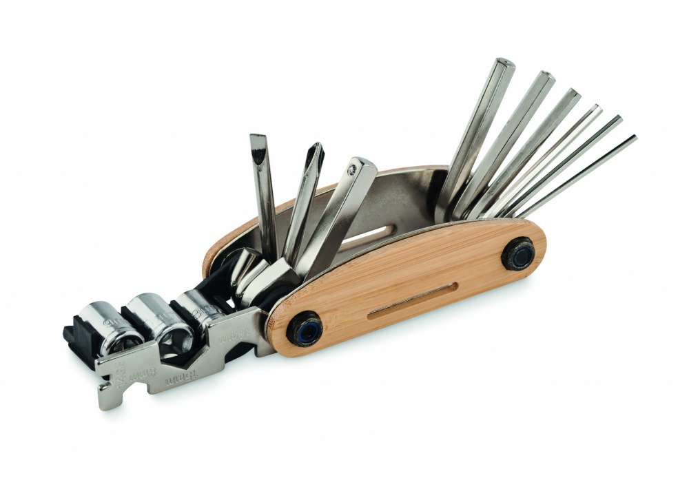 Logo trade corporate gifts image of: Multi tool pocket in bamboo