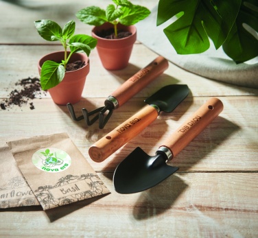 Logo trade promotional item photo of: 3 garden tools  in RPET pouch