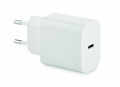 20W 2 port USB charger EU plug, White