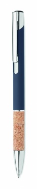 Logo trade promotional gifts image of: Ballpoint pen made of aluminum with a cork grip