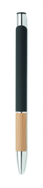 Logotrade promotional merchandise picture of: Ballpoint pen made of aluminum with a bamboo grip