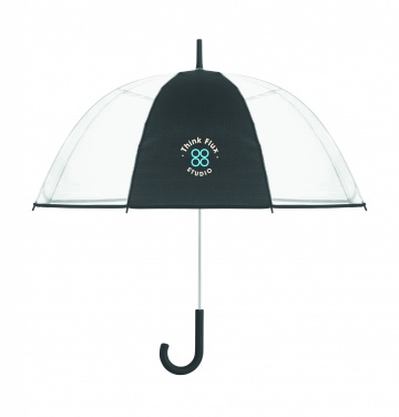 Logo trade promotional giveaway photo of: Transparent 23 inch manual open umbrella