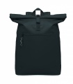 600Dpolyester rolltop backpack, Black