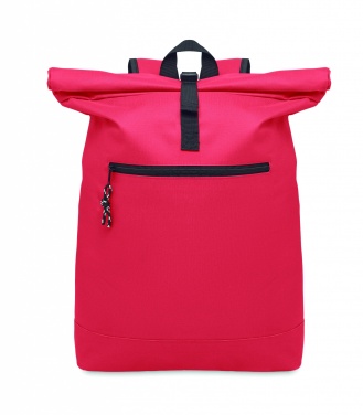 Logo trade advertising products picture of: 600Dpolyester rolltop backpack