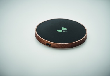 Logotrade promotional merchandise photo of: Wireless charger in acacia 15W