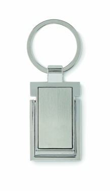 Logo trade promotional merchandise picture of: Metal key ring phone stand