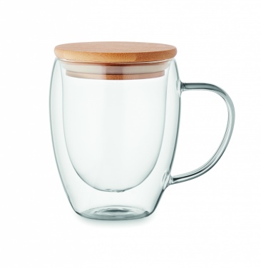 Logo trade corporate gifts image of: Double wall borosilicate mug