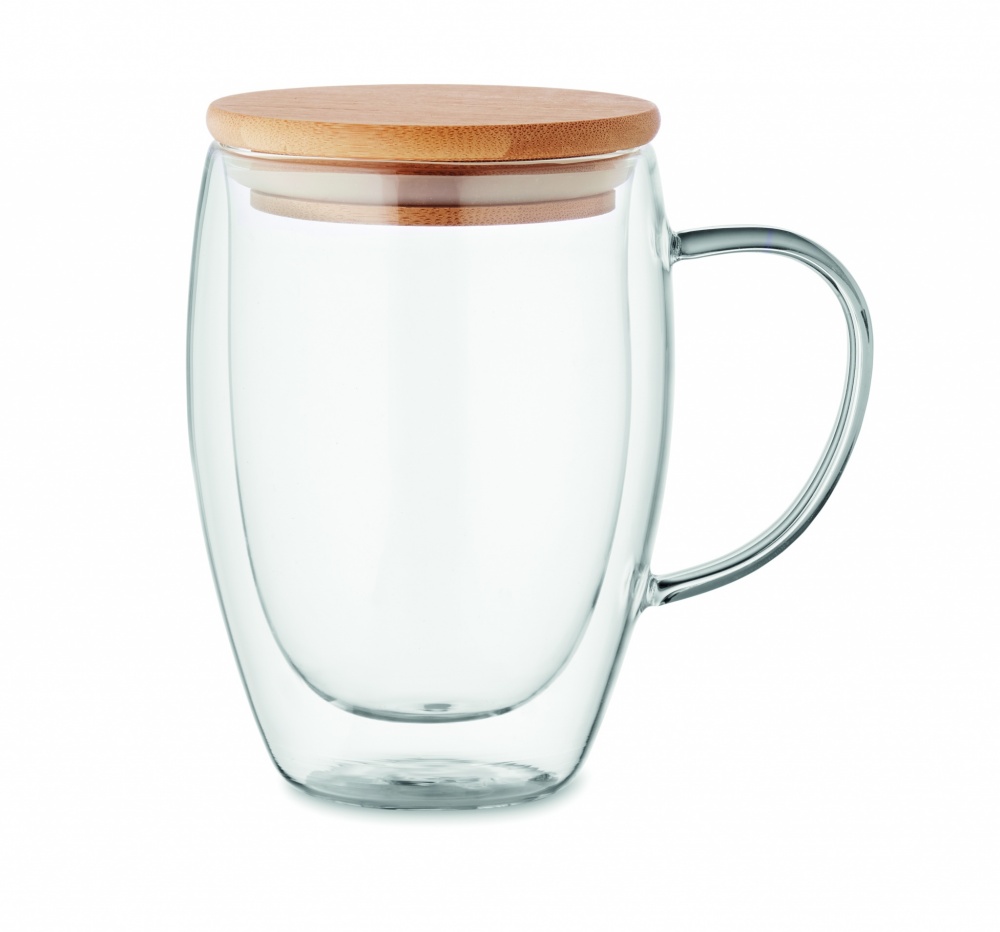 Logo trade promotional items image of: Double wall borosilicate mug