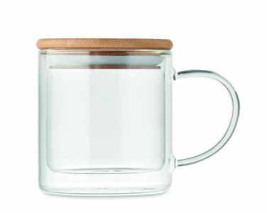 Logo trade corporate gifts image of: Double wall borosilicate mug