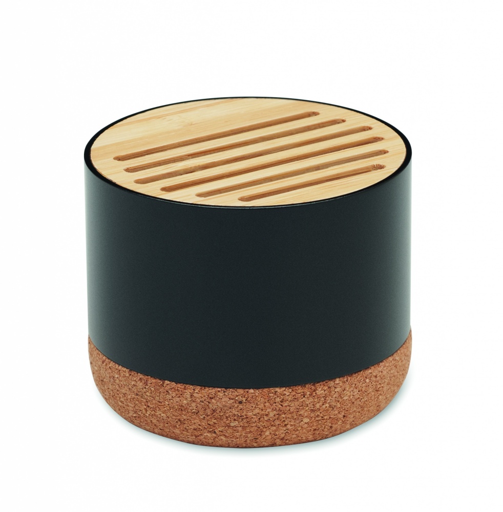 Logo trade promotional merchandise photo of: Cork and aluminium speaker