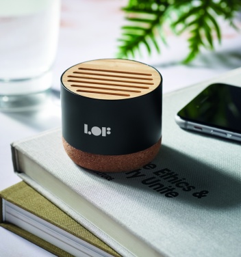 Logotrade promotional products photo of: Cork and aluminium speaker