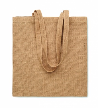 Logo trade promotional products image of: Jute long handled shopping bag