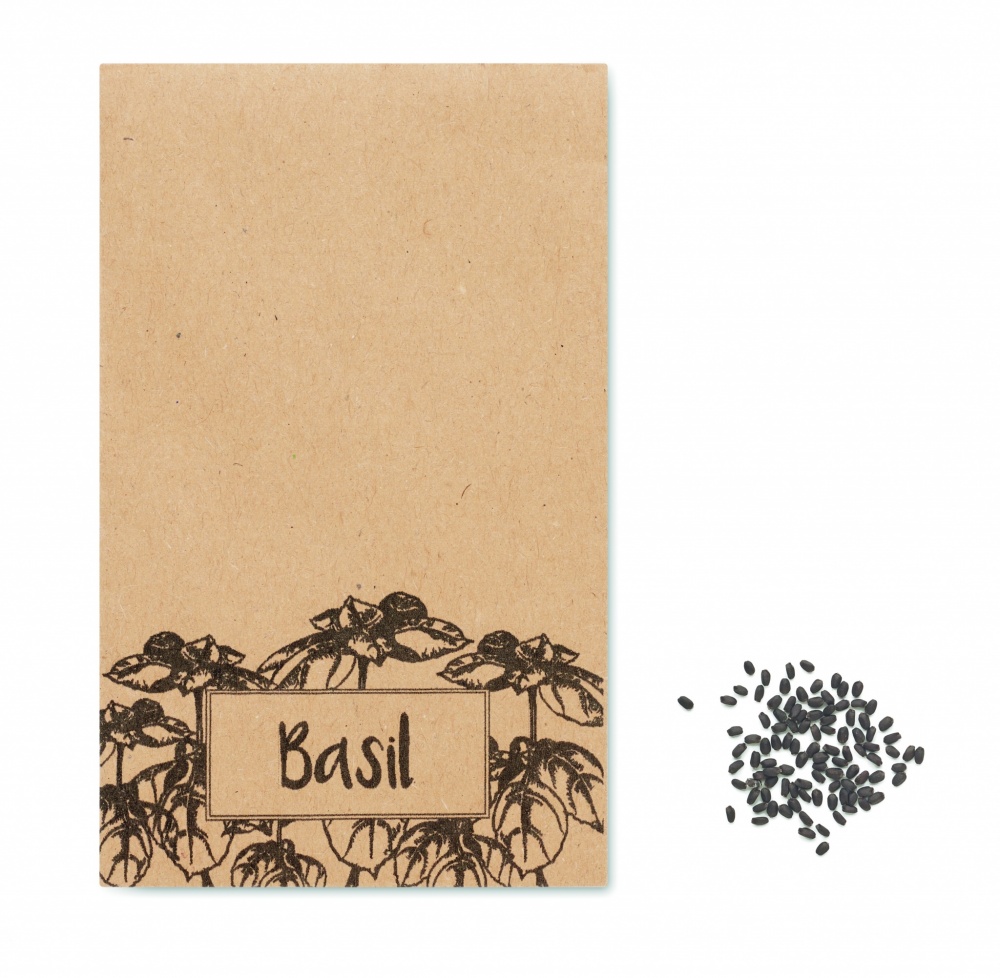 Logotrade advertising products photo of: Basil seeds in craft envelope