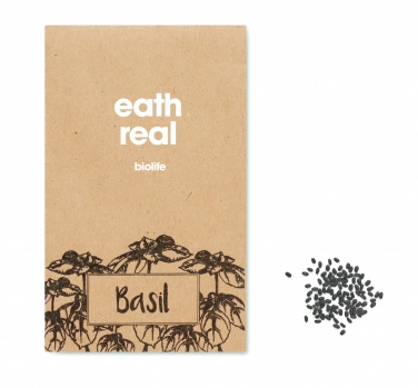 Logotrade promotional item picture of: Basil seeds in craft envelope