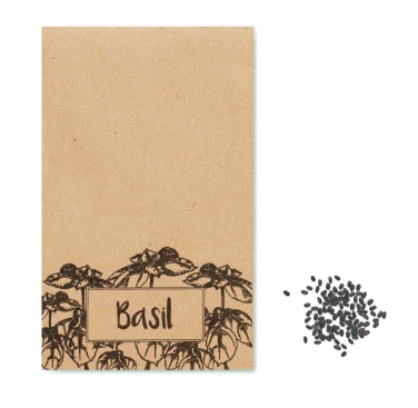 Logo trade business gifts image of: Basil seeds in craft envelope