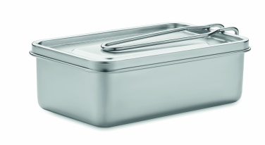 Logo trade promotional giveaways picture of: Stainless steel lunch box