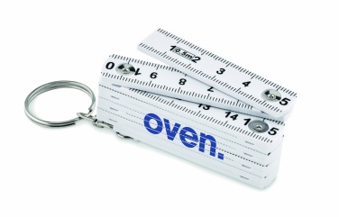 Logo trade promotional merchandise image of: Carpenters ruler key ring 50cm Kotka