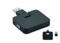 4 port USB hub, Black