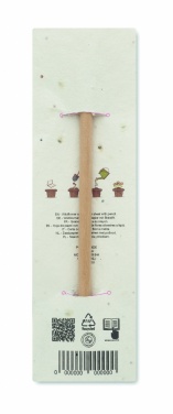 Logotrade promotional gift picture of: Natural pencil in seeded pouch