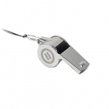 Logo trade promotional giveaways picture of: Metal whistle