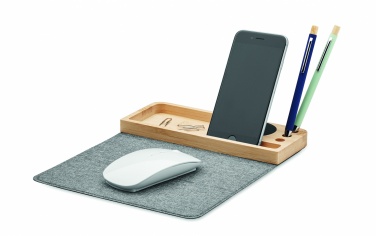 Logotrade corporate gift image of: Wireless charger in bamboo 15W