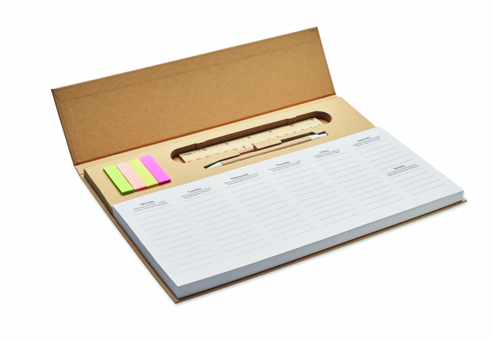 Logo trade promotional merchandise image of: Weekly desktop planner