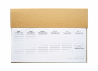 Logo trade advertising products image of: Weekly desktop planner