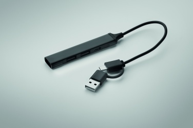 Logo trade business gift photo of: USB 4 port hub 19 cm