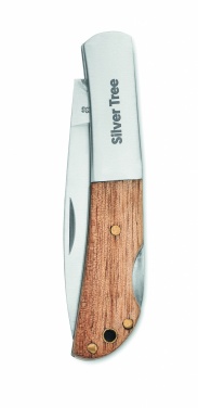 Logotrade advertising products photo of: Foldable knife in acacia wood