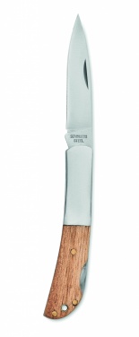 Logo trade advertising products picture of: Foldable knife in acacia wood