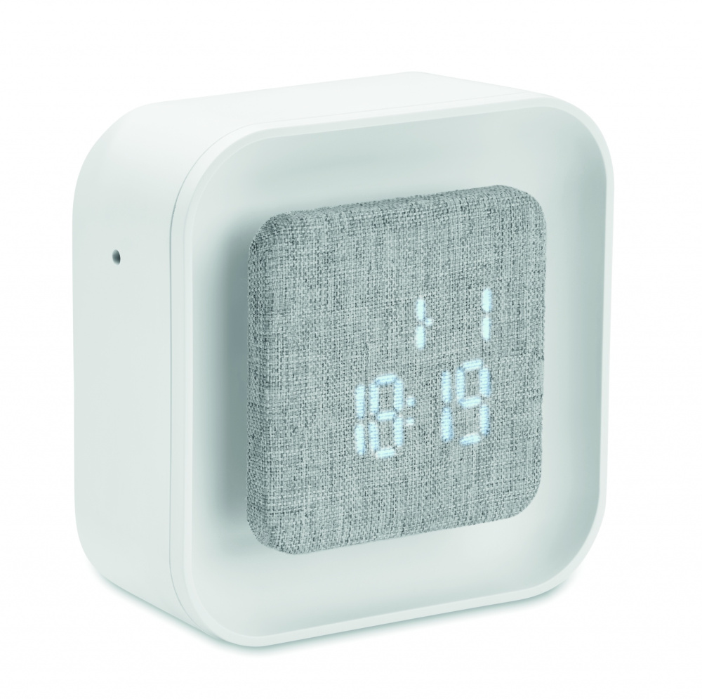 Logo trade promotional giveaways image of: Recycled ABS/RPET alarm clock Stuttgart