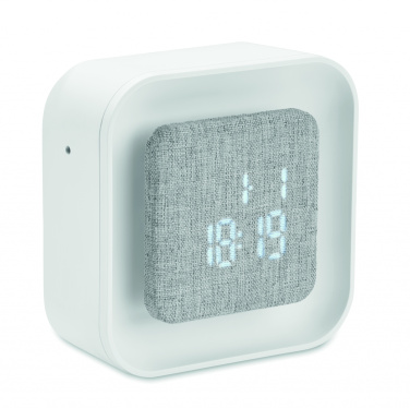 Logo trade promotional merchandise picture of: Recycled ABS/RPET alarm clock Stuttgart