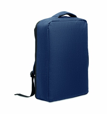 Logo trade business gift photo of: A safe 15-inch laptop backpack made of 300D RPET with a 210D RPET lining and customizable printing.